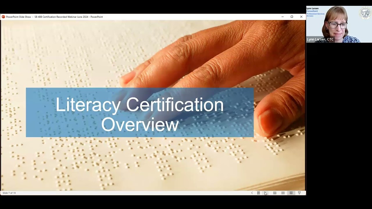 Certification Process for Literacy Instruction in Teacher Preparation Programs June 2024