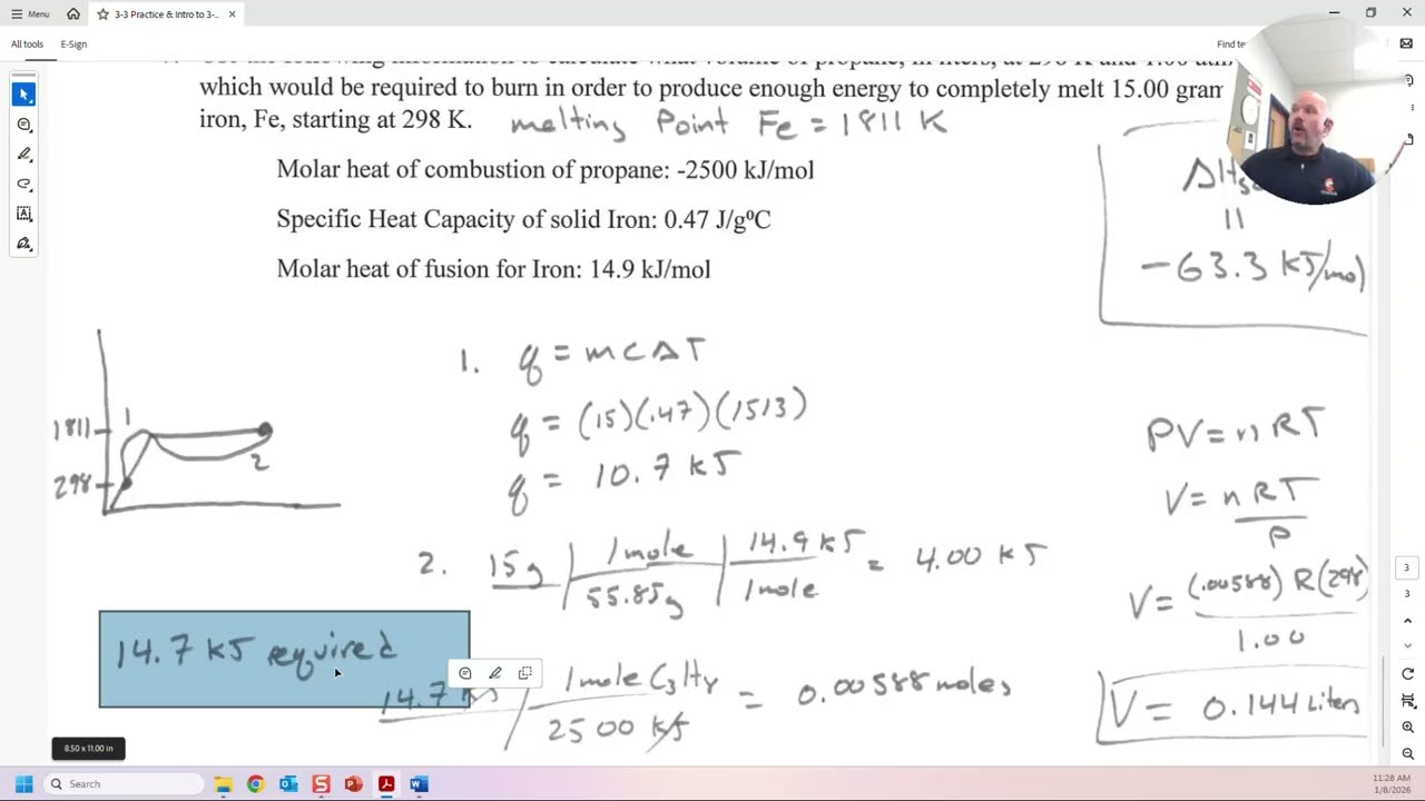3 3 Practice & Intro to 3 4 Calorimetry   Video Lesson Part 3