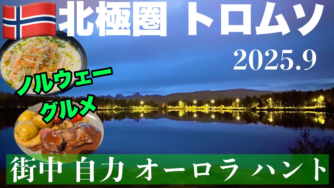 🇳🇴秋の＃ノルウェー 旅行 ep7  9月の＃トロムソ #オーロラ 見れる？ ツアーに参加せず自力で見に行く方法は？夜の街の様子・おすすめレストラン