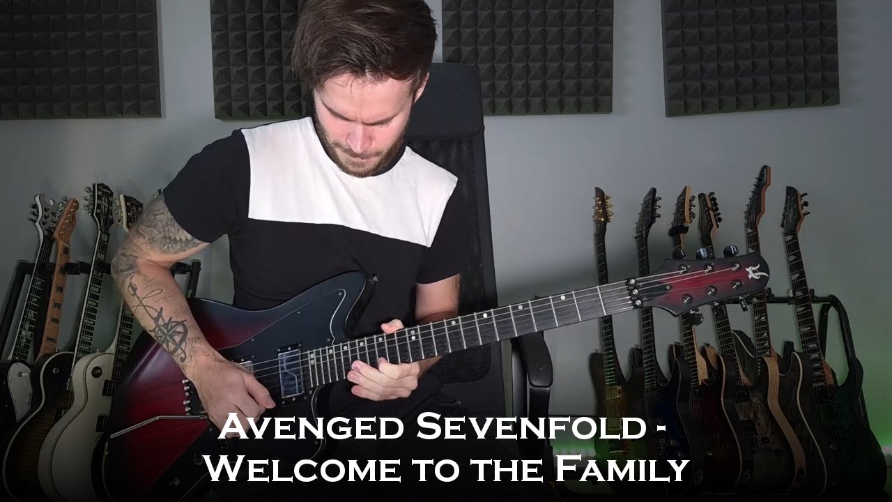 Avenged Sevenfold - Welcome to the Family (Guitar Cover + All Solos / One Take)