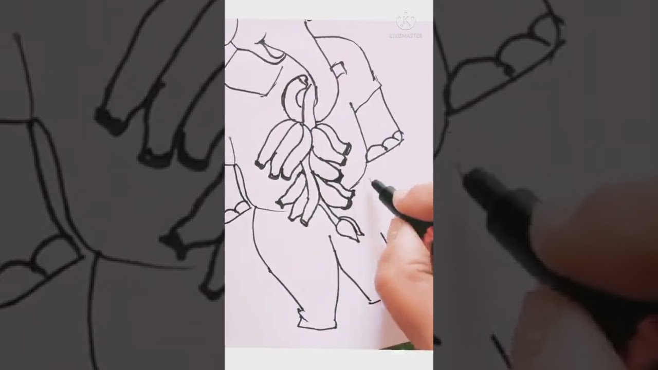 Funny Elephant Drawing/