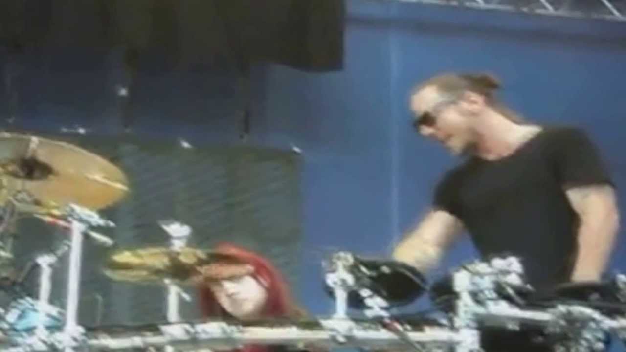 Shannon Leto playing drums with me in Lucca Summer Festival