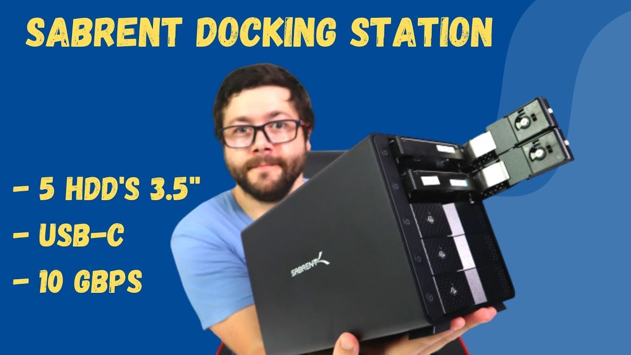 Acesso Rápido aos HDDs 3.5''! | Sabrent Docking Station com 5 Baias, Usb 3.2, 10Gbps