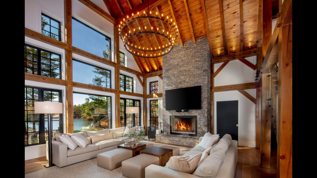 traditional lakeside cottage timber frame project Lakeside Escape video tour Normerica