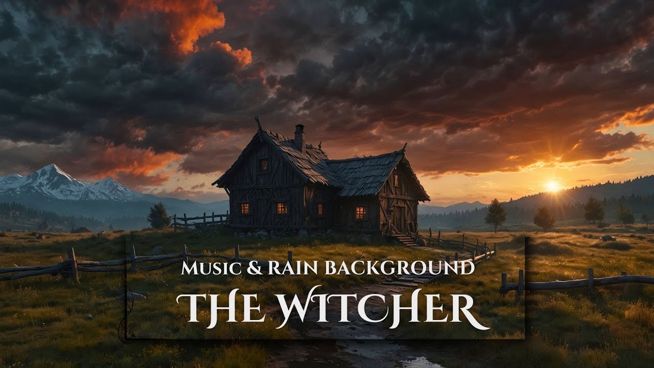 The Witcher - A Rainy Day | Music with Rain Background | Emotional Soundtrack
