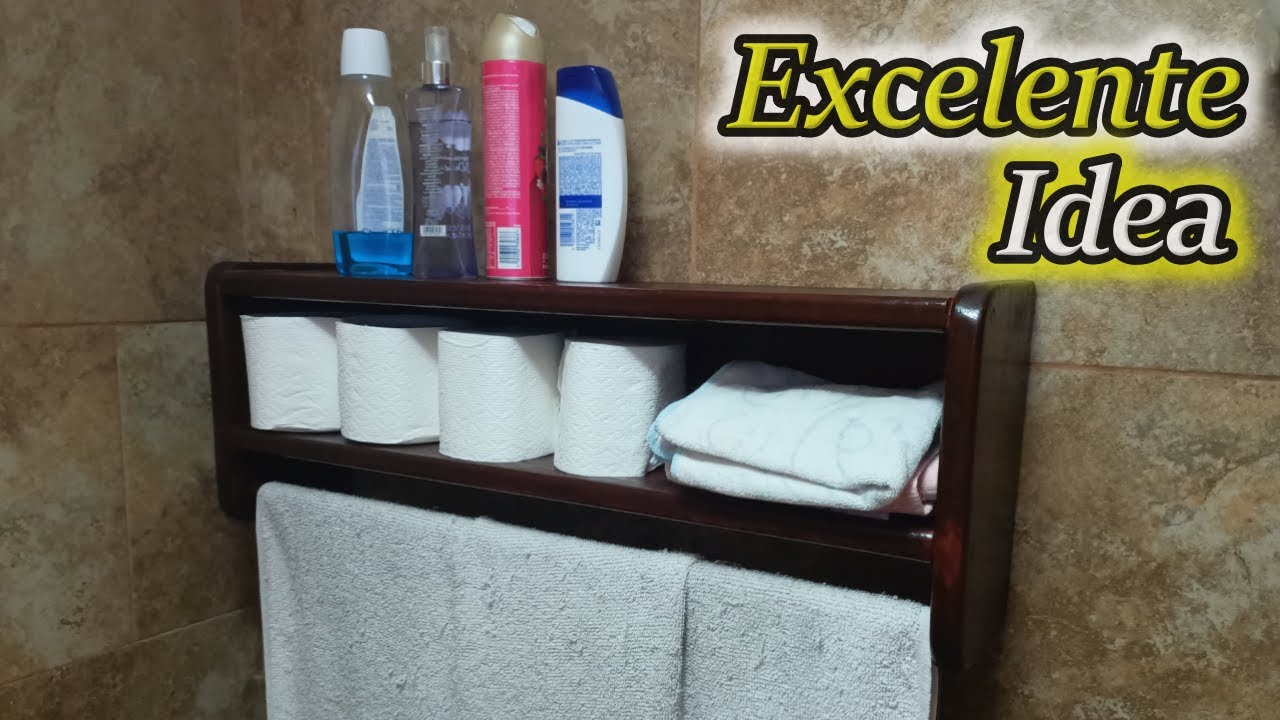 Cómo hacer una REPISA  para tu BAÑO #viralvideo  #diy #carpinteria