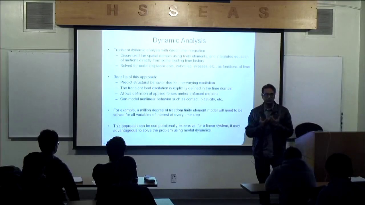 FEA Lecture 15 (Video) Modal Dynamic Analysis