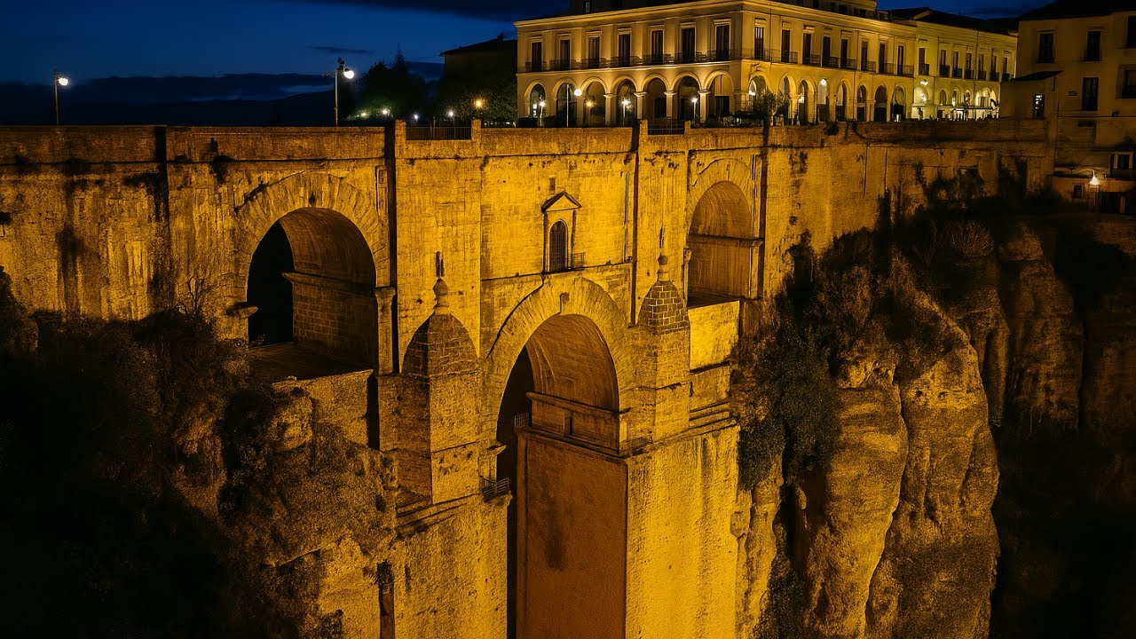 🌙 Late Evening 4K Walking Tour in RONDA Spain 🇪🇸 Quiet Streets & Nighttime Ambience 🇪🇸