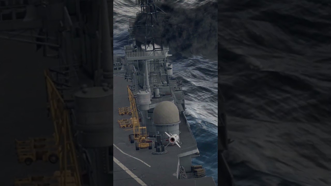 Long Range Low-Altitude Cruise Missile Approaching Carrier