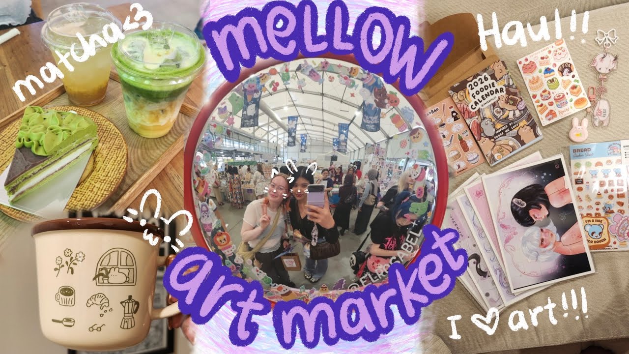 Mellow art market vlog! + HAUL