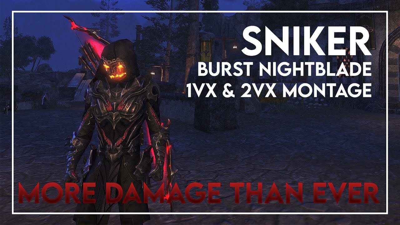 SNIKER ESO - 1vX & 2vX Stamina Nightblade - ELUSIVE ASSASSIN in UPDATE 40