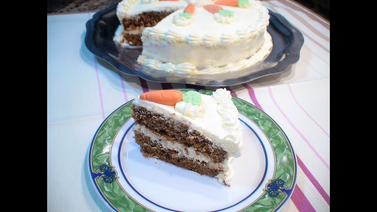 Receta Carrot Cake (Tarta de Zanahoria con crema de queso) - Recetas de cocina. Loli Domínguez