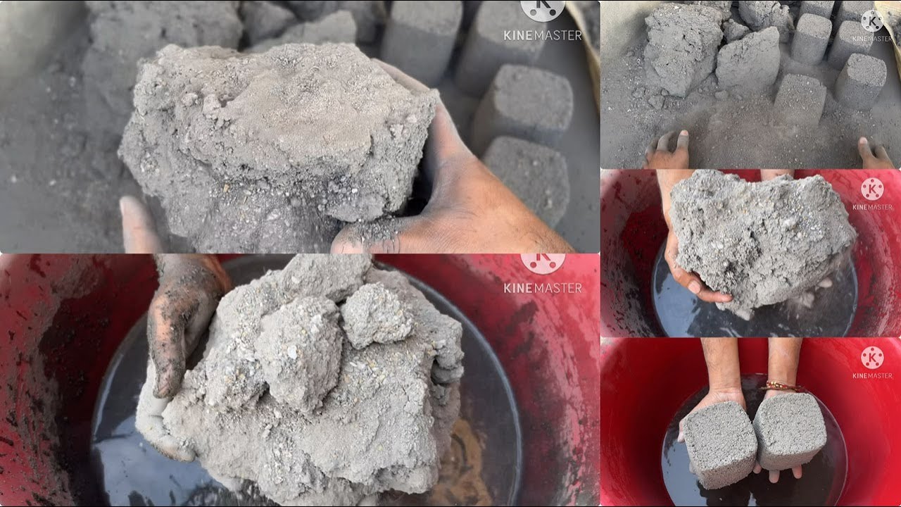 Charcoal stones floor water crumbling #charcoalashes #satisfying