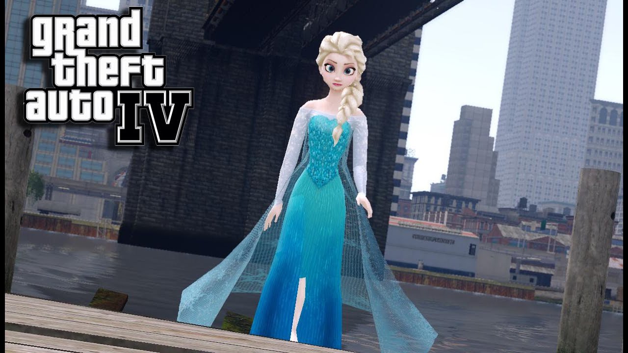 GTA IV - MOD / Finn the Human & Elsa the Snow Queen ( Frozen )