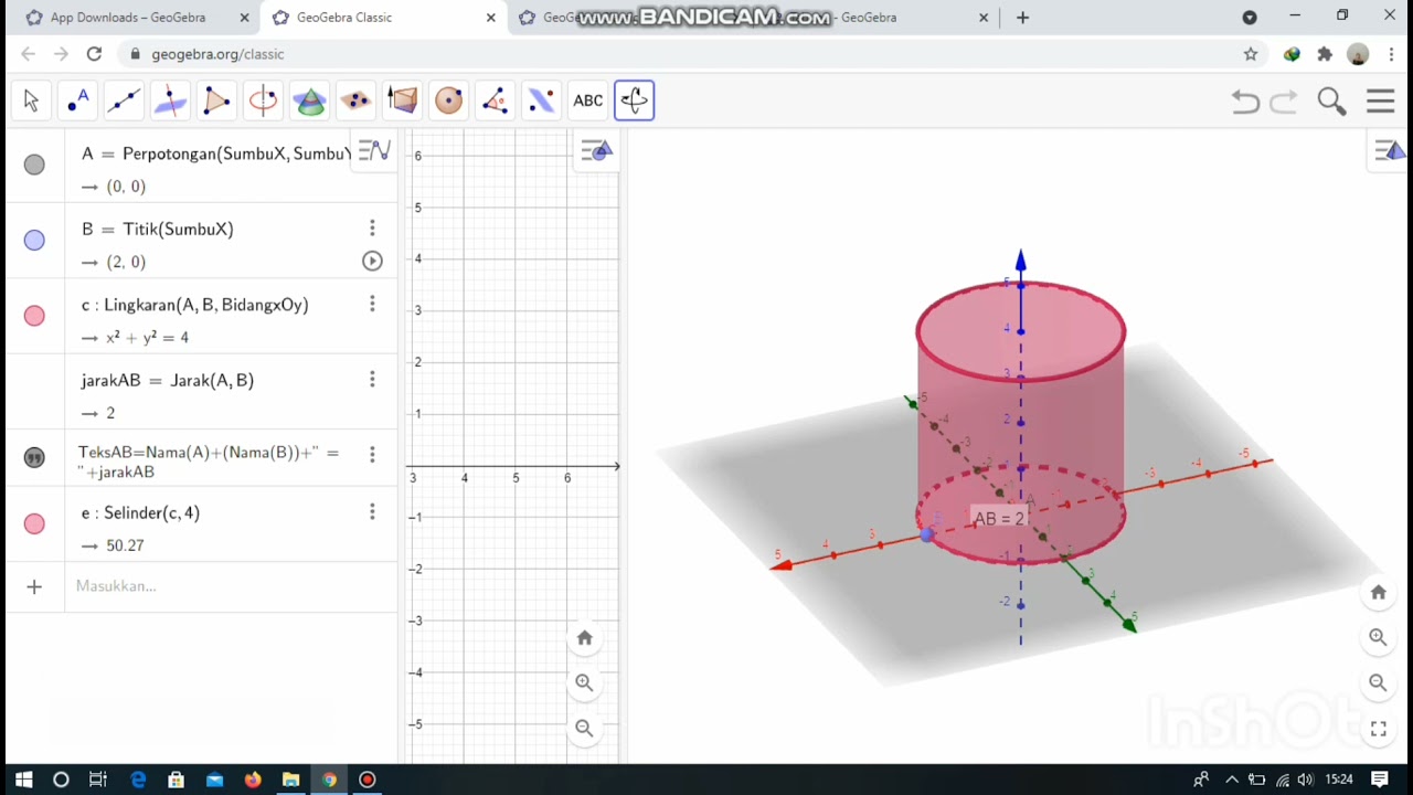 Tutorial Membuat Tabung Pada Geogebra