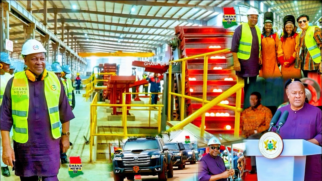 Prz Mahama happily arrives to commission Multimillion dollar Ultramodern 24hr Economy Steel BallMill