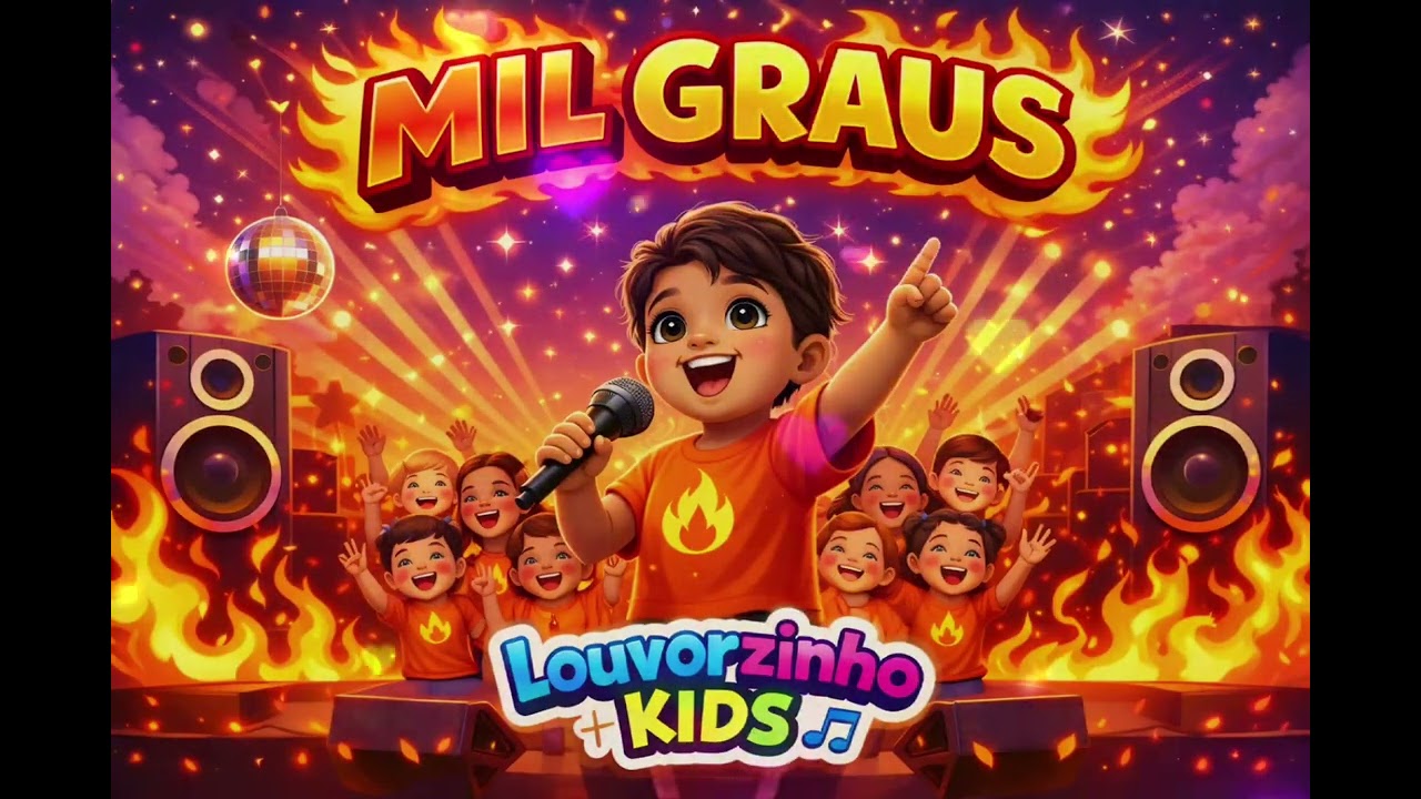 Mil Graus com Jesus! 🔥🎶 (Música Infantil Animada)