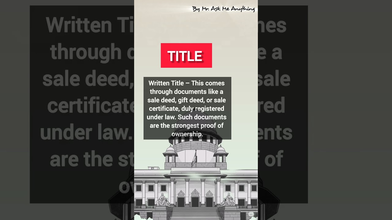 Title vs Ownership in Law | Key Differences Explained with Examples @Jurisprudence