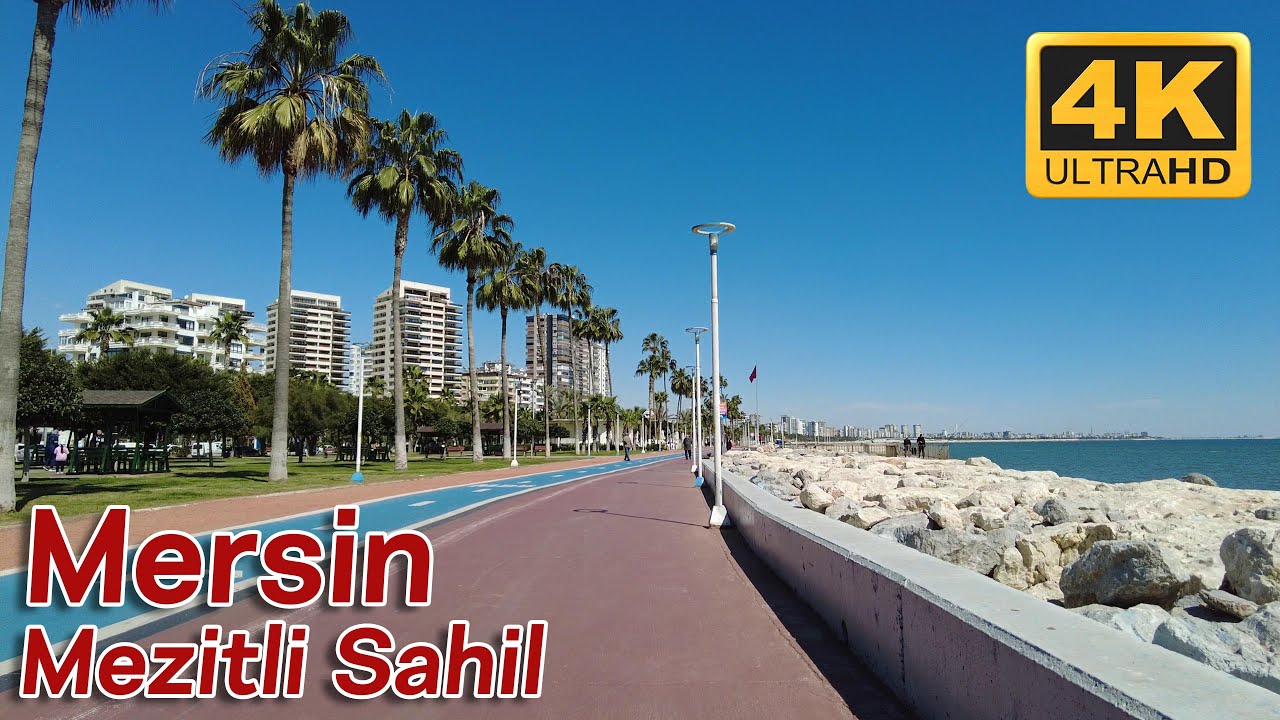 Mersin Walking Tour | Mezitli Sahil | Turkey 4K