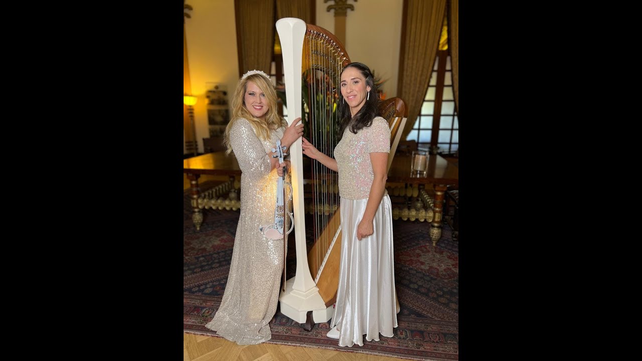 Canon in D / Pachelbel - Harp and Violin- Rivka Arki Amar - Ariella Zeitlin - קנון פכלבל נבל וכינור
