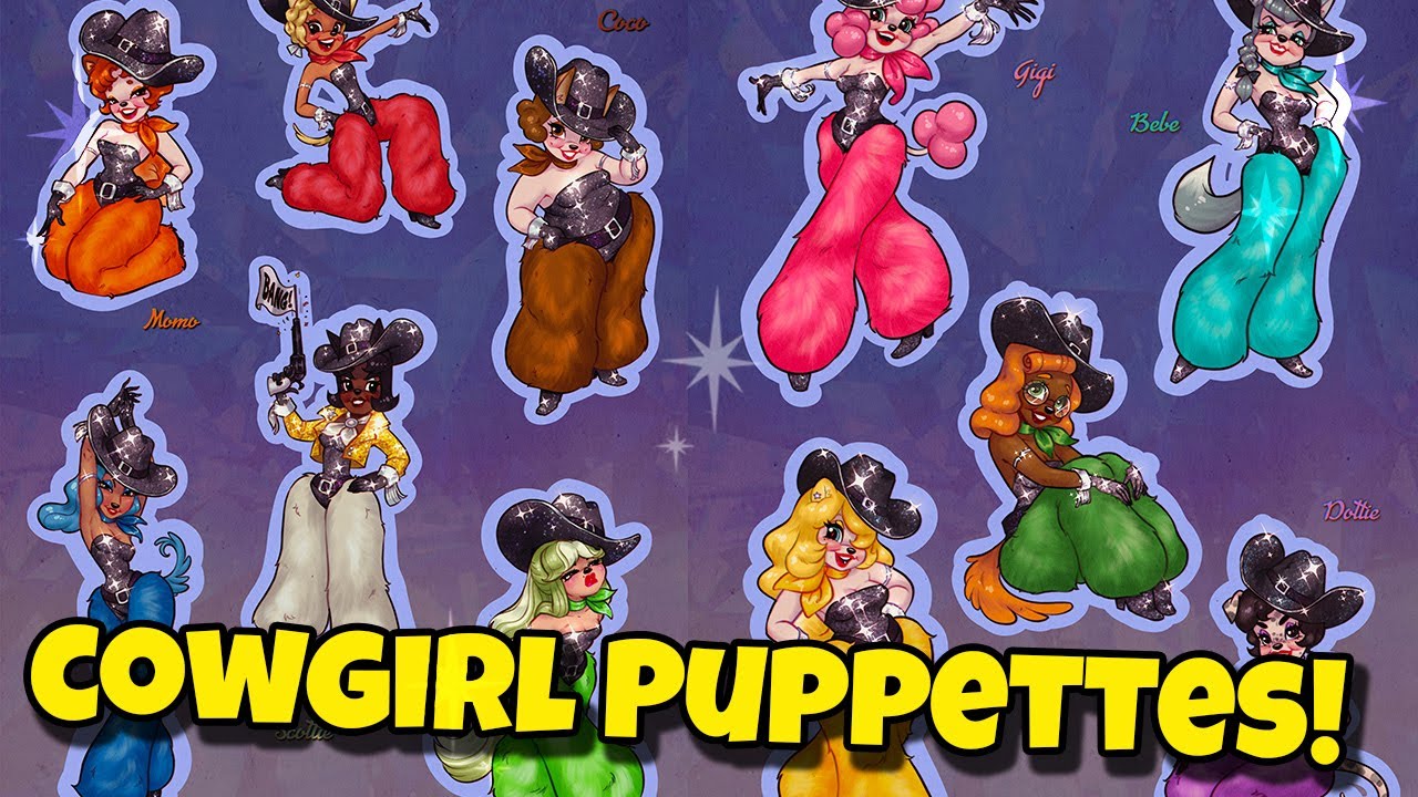 Sticker Tales Stationery Club: Cowgirl Puppettes Theme!