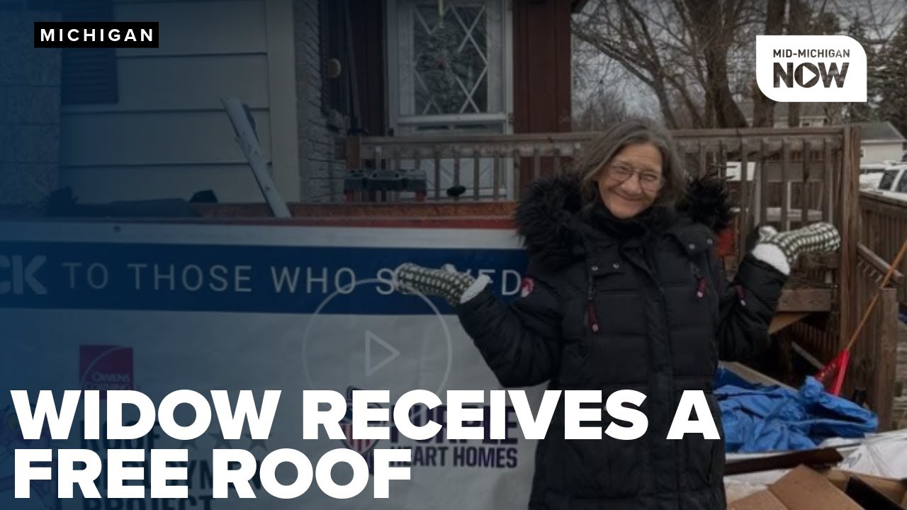 Amazing gift before the holidays: Bay City military widow receives a free roof replacement
