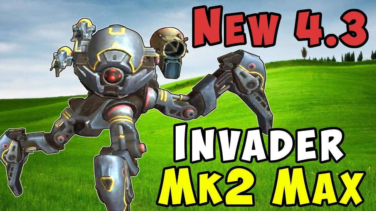 New 4.3 Robot INVADER Mk2 Maxed & Boosters Gameplay - War Robots WR