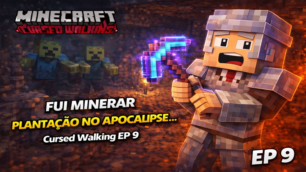 FUI MINERAR PRA SOBRIVIVER E QUASE MORRI NO APOCALIPSE ZUMBI!! -Cursed Walking EP 9