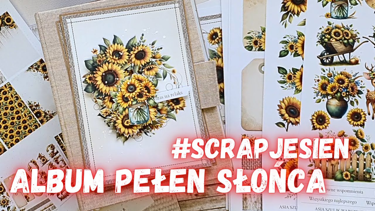 Album „Słoneczny uśmiech” 🌻 Prezentacja i warsztat #scrapjesień