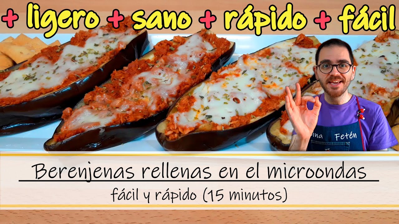 Cómo se cocina las BERENJENAS RELLENAS en el MICROONDAS🍆 ¡En 15 minutos! 🐞👌