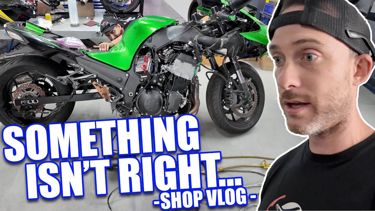 First Start Of Rebuilt ZX-14r Engine.... Shop Vlog