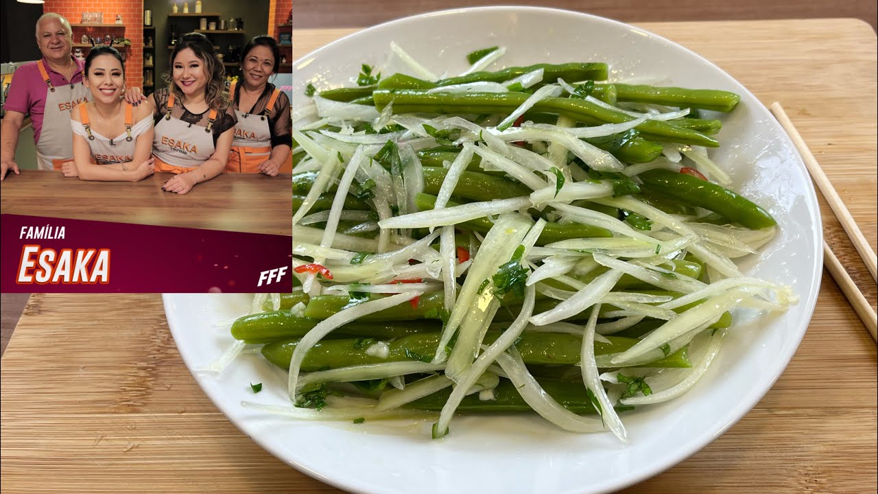 Adoro comer vagem assim, salada deliciosa
