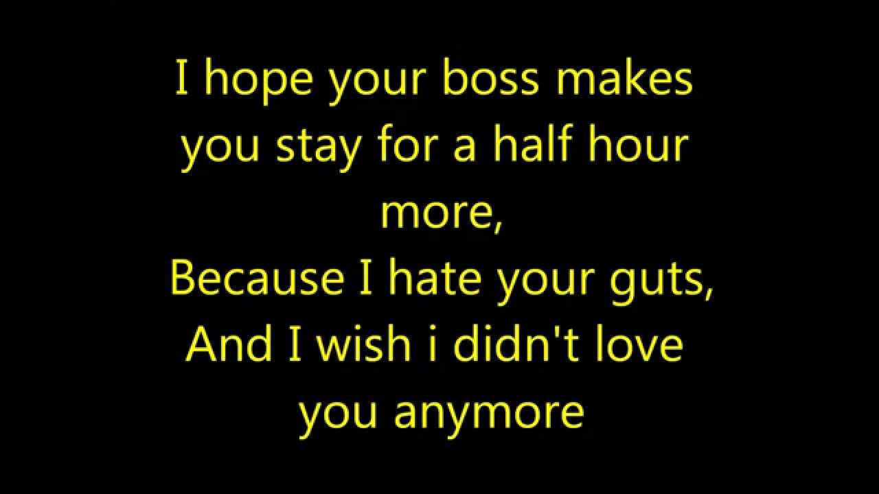 I Hate Your Guts - McBusted Lyrics