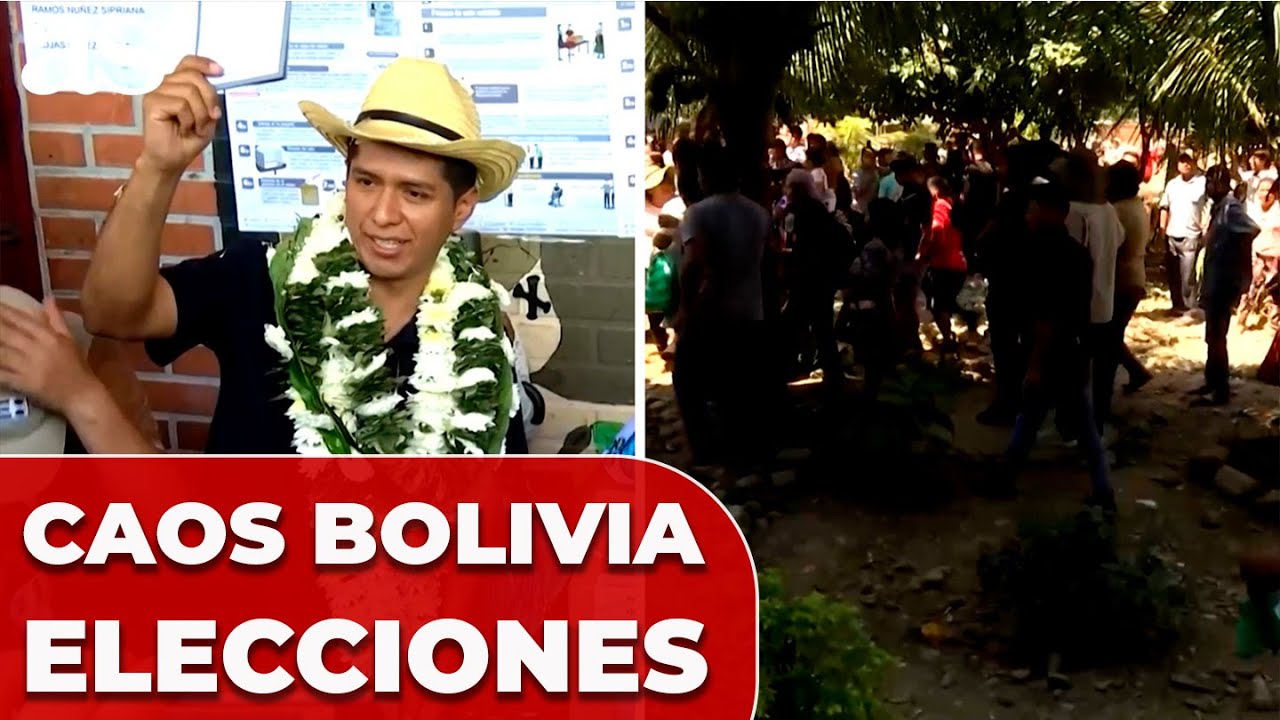 PEDRADAS al CANDIDATO BOLIVIANO ANDRÓNICO RODRÍGUEZ mientras votaba en las ELECCIONES de BOLIVIA