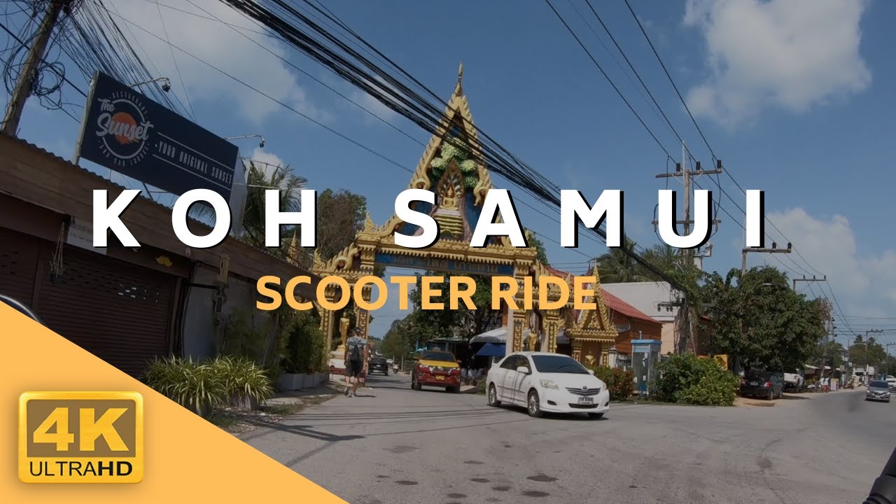 Riding Scooter in Thailand Koh Samui 4k