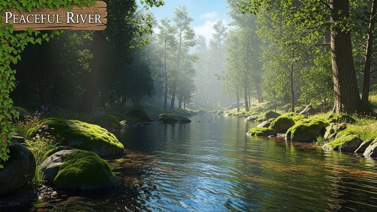 River Flow Through Forest 🌲🌊 Peaceful Soundscape for Sleep and Inner Peace #2162