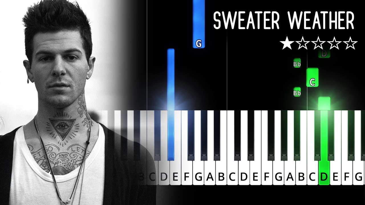 The Neighbourhood - Sweater Weather - EASY Piano Tutorial