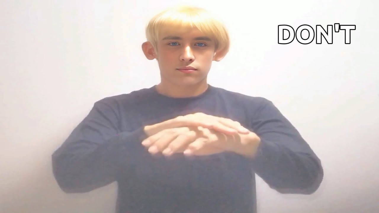 How to Sign 'Don't' in American Sign Language (ASL)?