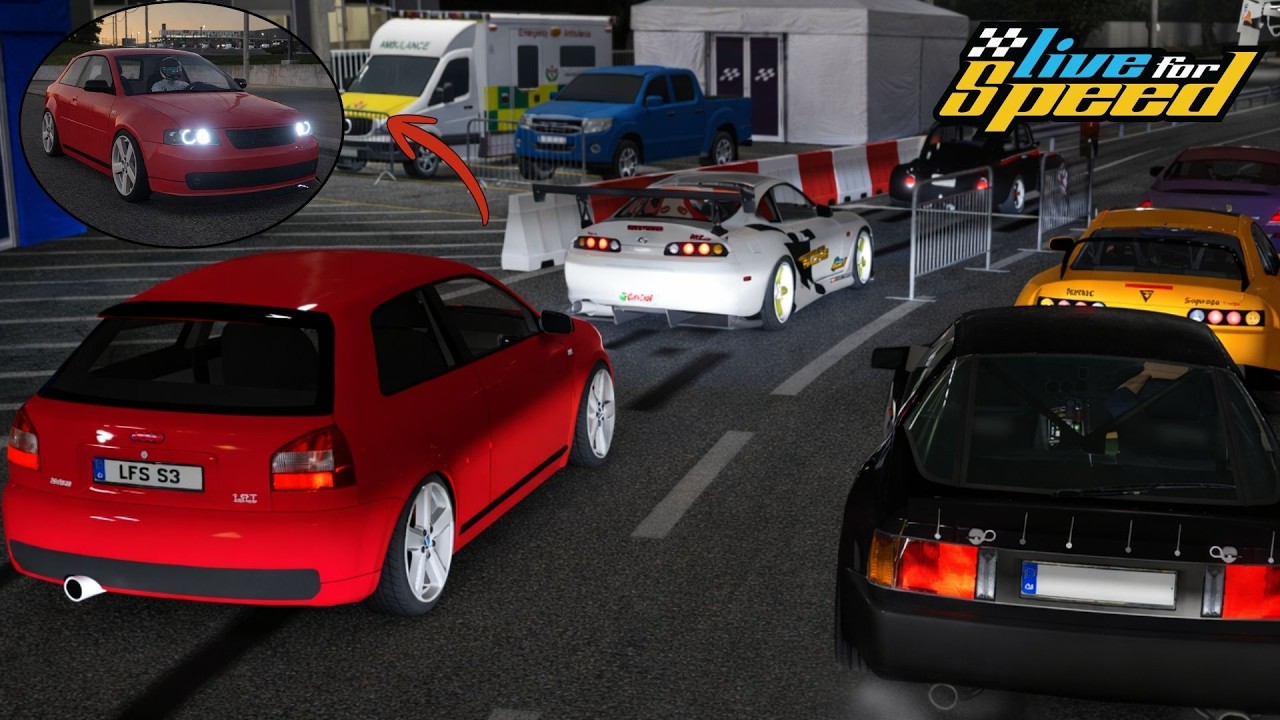 Fui de AUDI S3 DE 600CV em um evento de ARRANCADA! Live for Speed