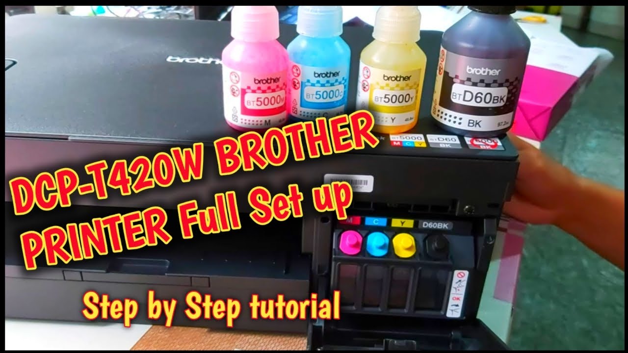 Brother DCP-T420w printer unboxing and setup / installation