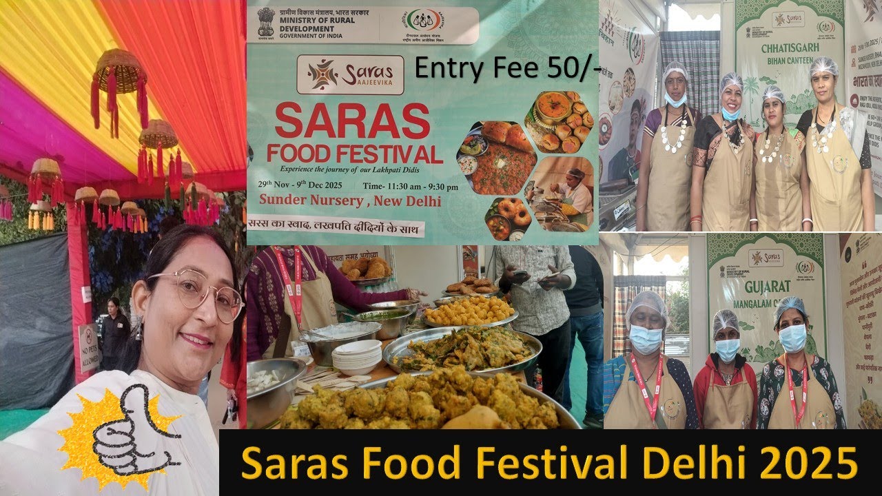 Saras Food Festival 2025 at Sunder Nursery, Delhi @PrasadNitu #youtubevideo #food #foodie #swadesh