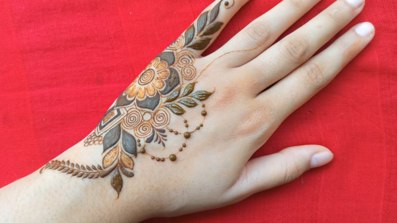 New Simple Arabic Henna design || Arabic mehndi 2021 || Meher's Henna