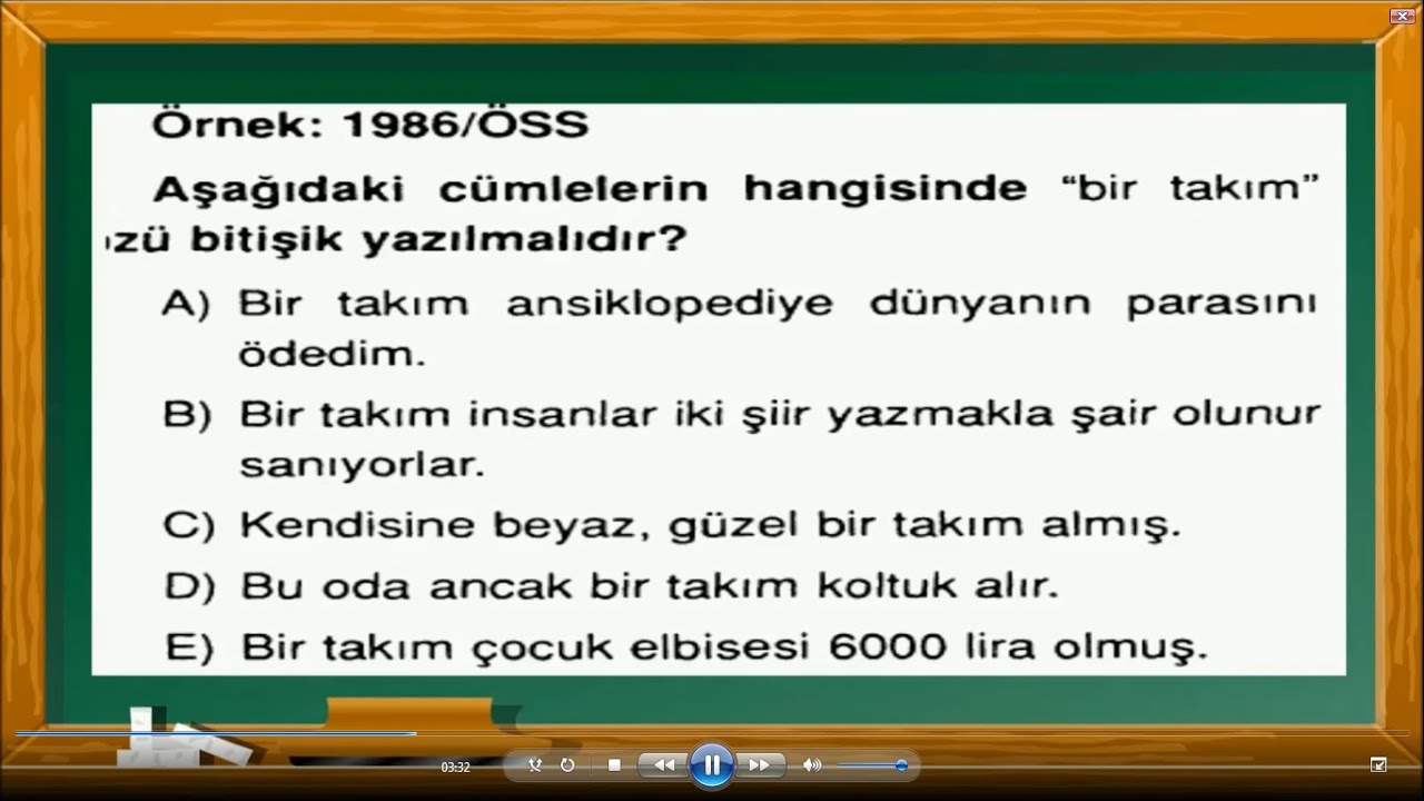BELGİSİZ SÖZCÜKLERİN YAZIMI (TEST ÇÖZÜMÜ)