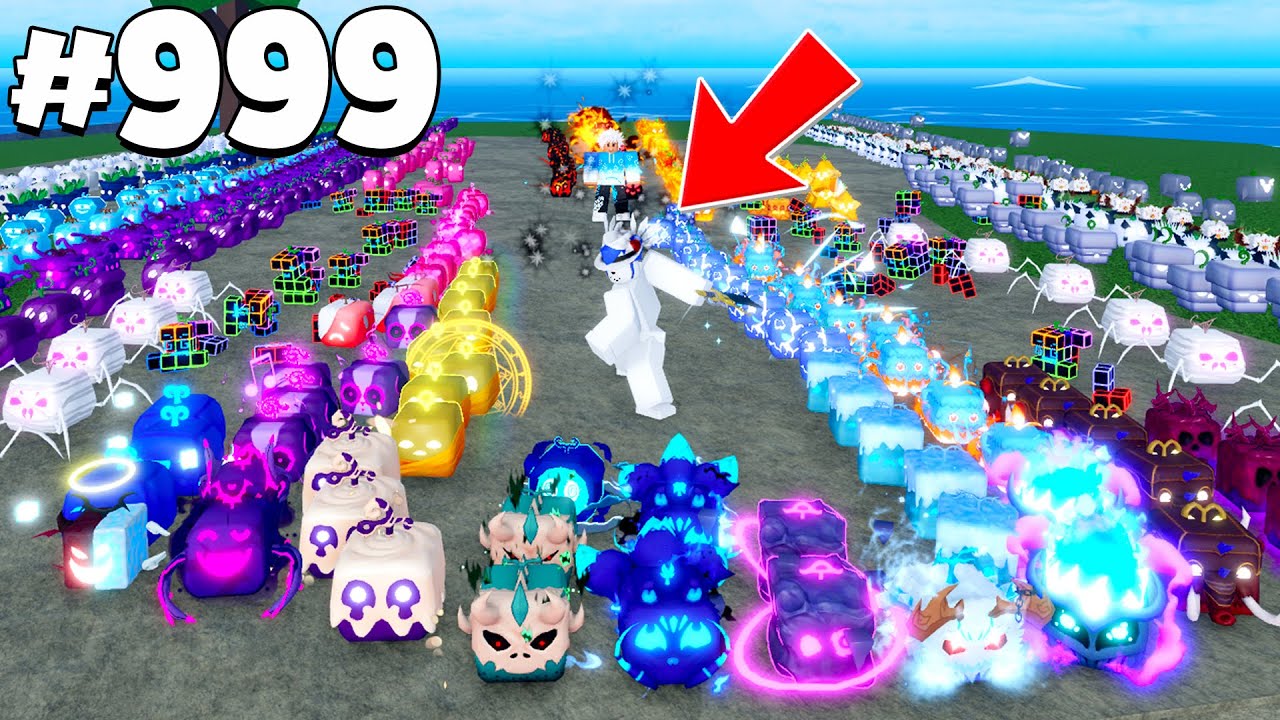 Melhorei a conta de um INSCRITO com 1000 FRUTAS no Roblox
