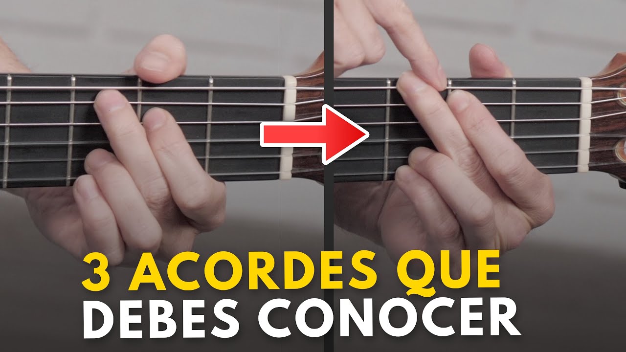 LOS 3 ACORDES PARA APRENDER A TOCAR GUITARRA F&Aacute;CIL