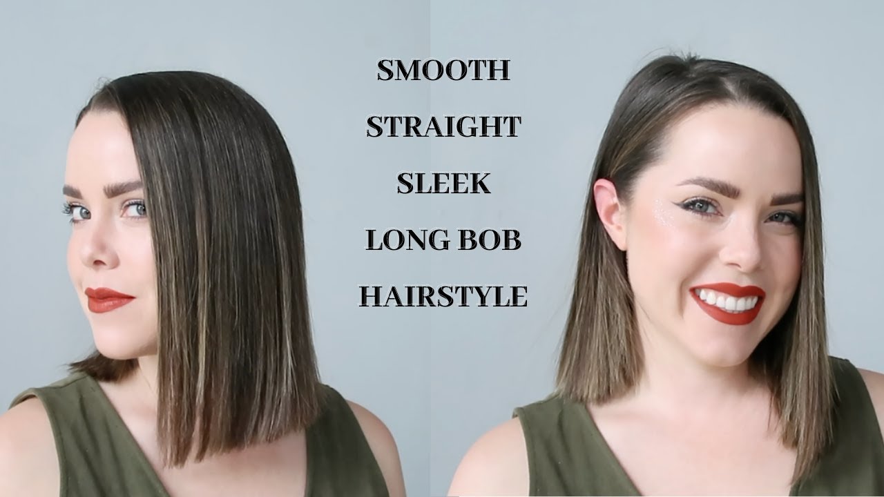 Smooth, Straight, Sleek Long Bob Hairstyle | Professional Hairstylist Faye Smith Tutorial