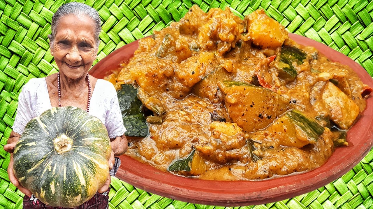 black pumpkin curry | wattakka kalu pol curry | wattakka curry (toasted cocos)