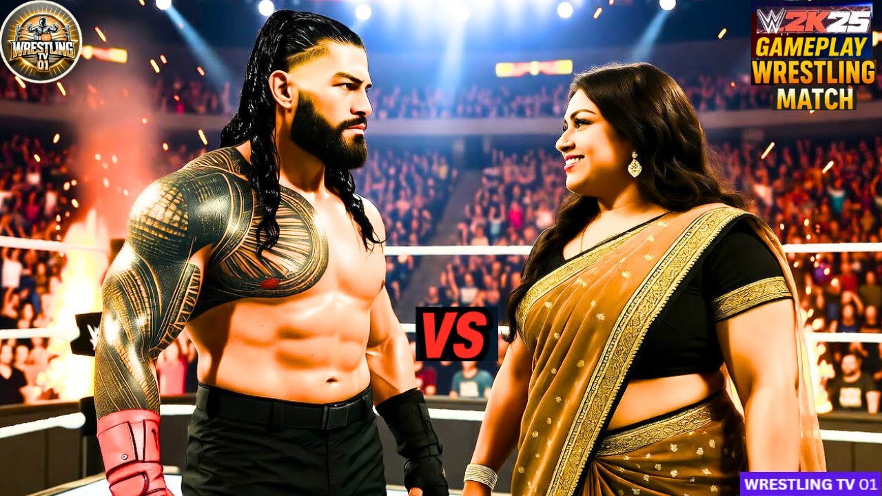 WWE 2K25 – Бангладешская Дива Диша 🇧🇩 против Романа Рейнса 🎮🔥 Геймплей межгендерного рестлинга 💥1...