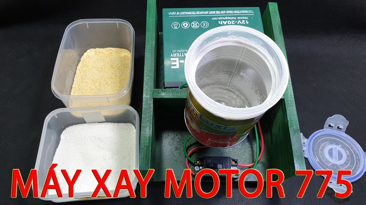 Chế Máy XAY Ngô - Gạo từ Motor 775