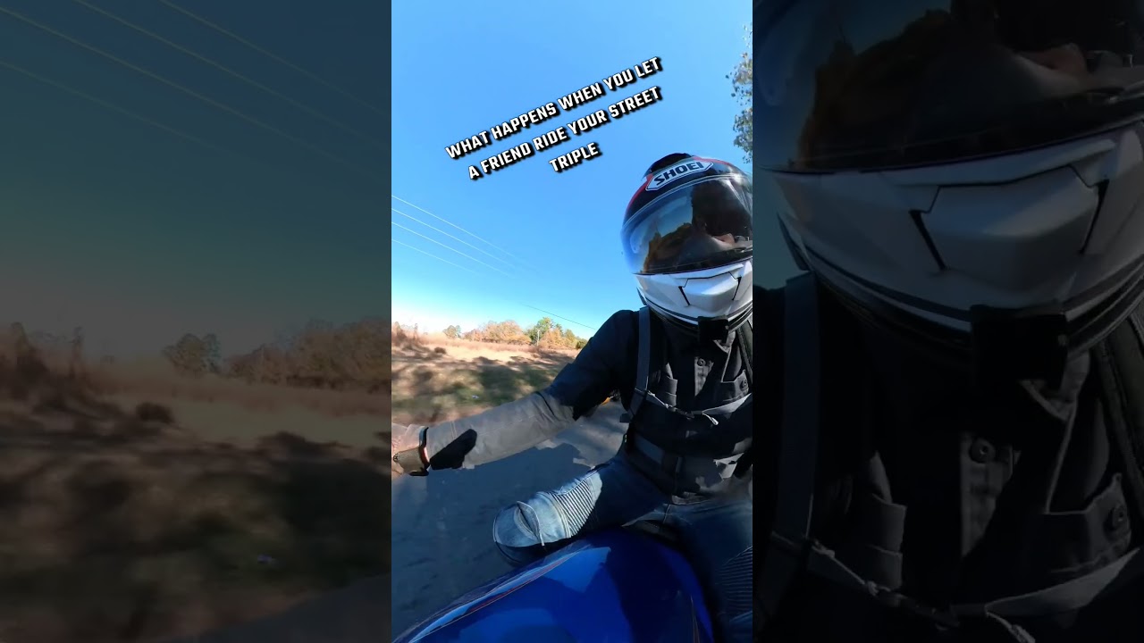 What happens when you let a friend ride your Street Triple... wheelies... good times..